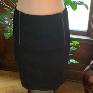 H&M Black Satin Skirt US8